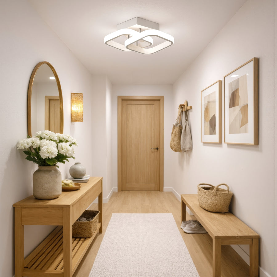 VERTEX Matrix LED luster, prekrývajúce sa diamanty, kovové rámy, 11W, 2 diamanty, studené/teplé/neutrálne svetlo 3000K/4000K/6000K, biely