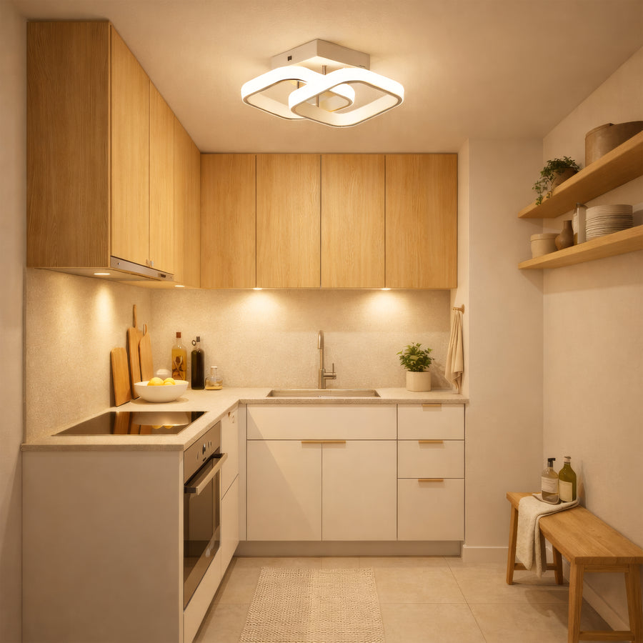 VERTEX Matrix LED luster, prekrývajúce sa diamanty, kovové rámy, 11W, 2 diamanty, studené/teplé/neutrálne svetlo 3000K/4000K/6000K, biely