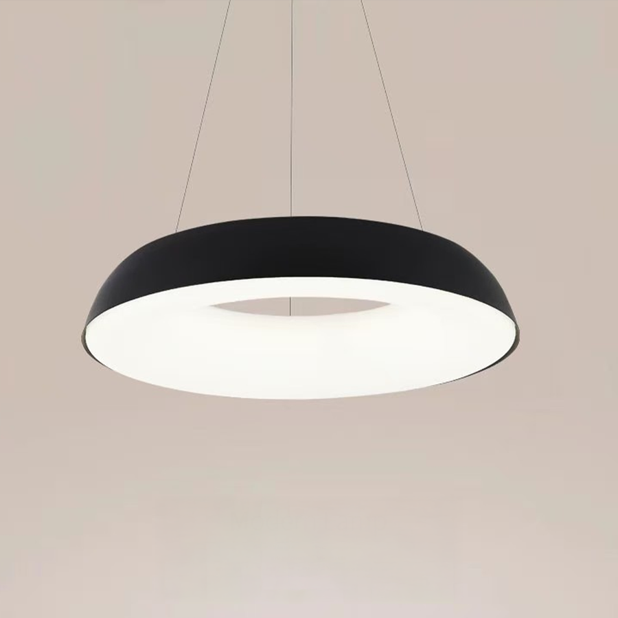 Lustra LED suspendata cu Telecomanda CHIARA, 74W, Lumina Rece/Calda/Neutra, Dimabila, Negru