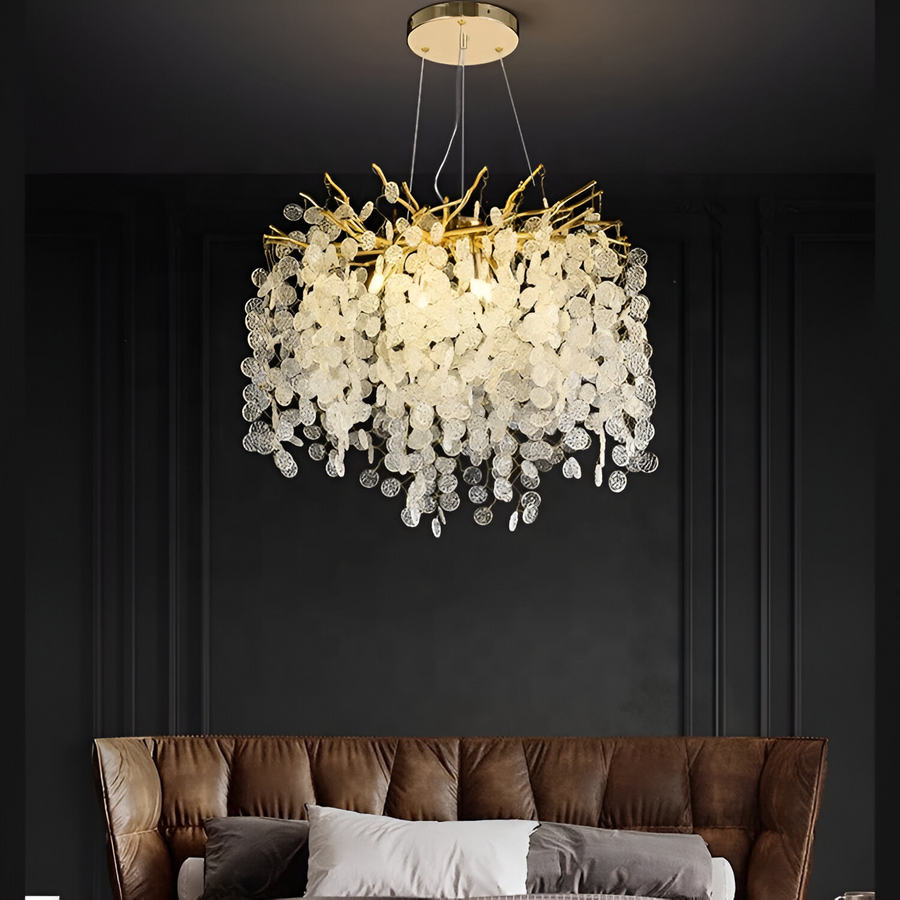 Cristal Waltz Serenade luster, 5x G9, zlato, 45 cm, nastaviteľná výška