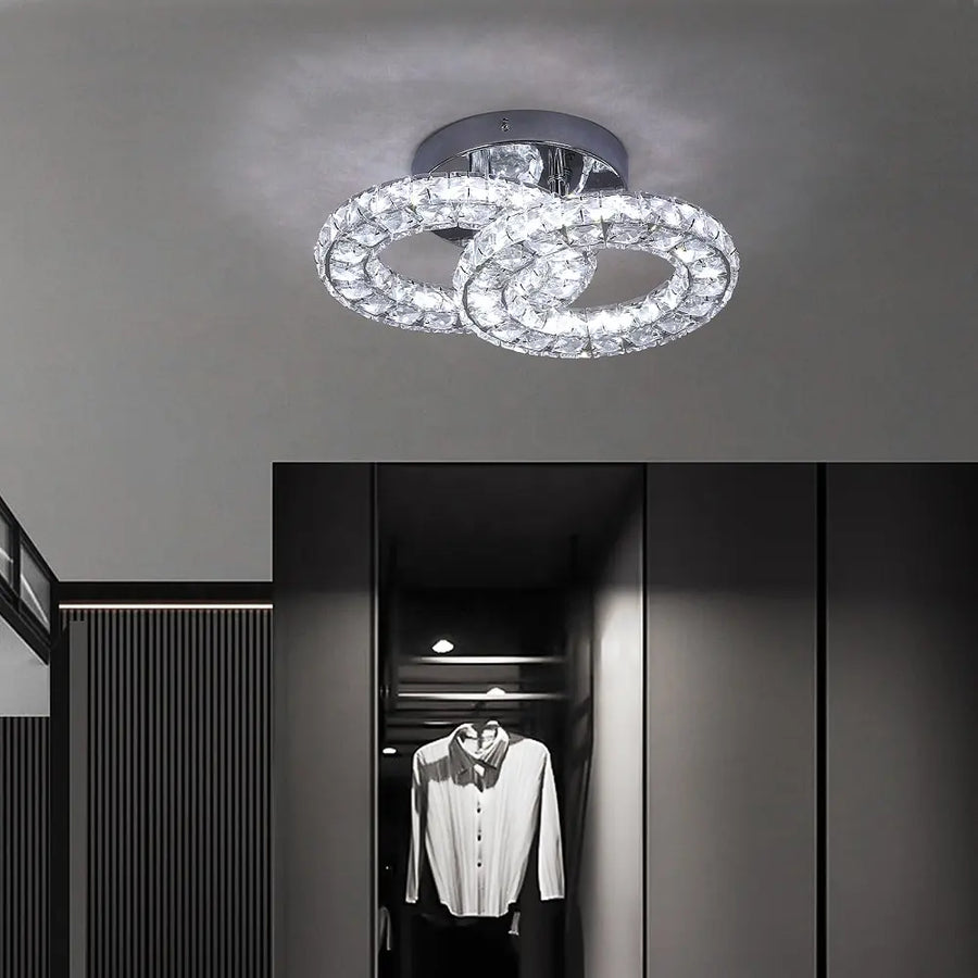 LED krištáľ LED LED s Zabinou 32W Chrome Diaľkovým ovládačom