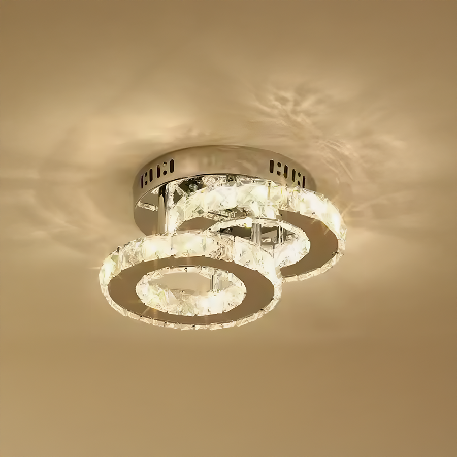 LED LED LED ROYALO RONDRA s kryštálmi, 2 svetelnými zdrojmi, 26W, lesklý chróm