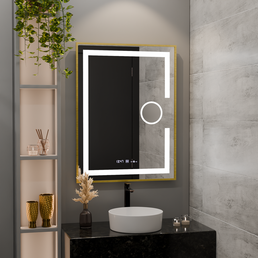Zrkadlové obdĺžnikové obdĺžniky 50x70cm Eclat Motionglow Marcello Disping & Termeter Luba Cosmetica Dimabil