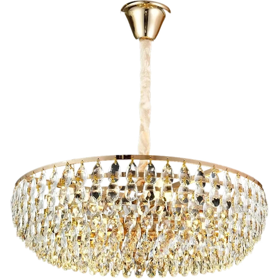 Krištáľový luster CC1677/400GD, 4xE14, lesklé zlato, nastaviteľná výška, kov a krištáľ