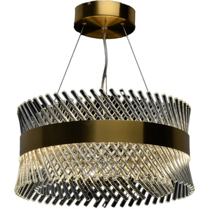 Krištáľový luster ALHAMBRA Nobile, LED, 52W, Priemer 40cm, Teplé/Studené/Neutrálne svetlo, Stmievateľné, Nastaviteľná výška, Zlatý
