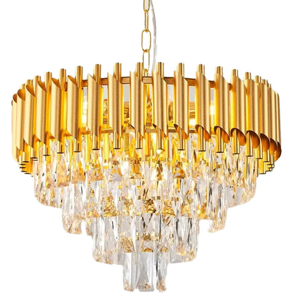 Candelabru Cristal VERSAILLES Eleganza 8x E14, Diametru 50cm, Auriu, Inaltime Reglabila Candelabre Cristal Default Title Alessandro Design
