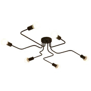 Modernistický luster Hexa 6, 6x E27, čierny, moderný dizajn
