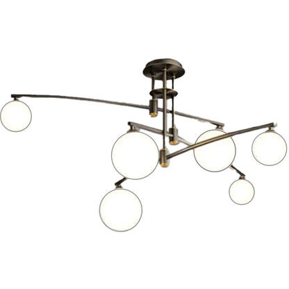 Luster s okrúhlym tienidlom, PENTHOUSE Dome, 6x G9, čierny, kov