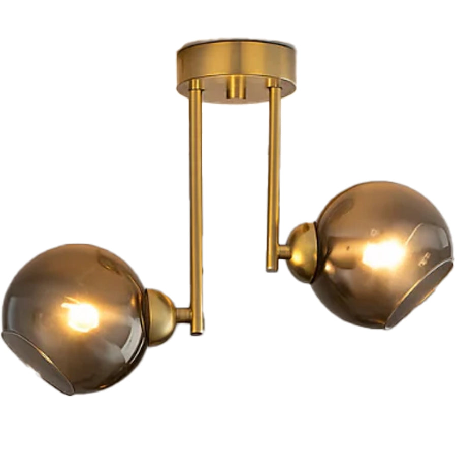 MODUS moderný žiarovkový luster, 2x E27, zlatý, kov