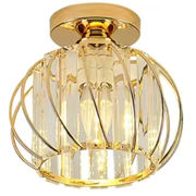 Luster Cora 1XE27, zlato, kov a krištáľ