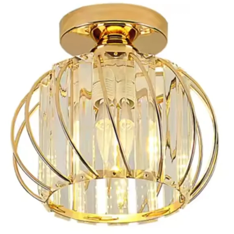 Luster Cora 1XE27, zlato, kov a krištáľ