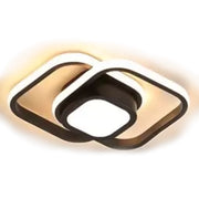 DUOFORM LED luster, 21W, 3 štvorce, studené/teplé/neutrálne svetlo, čierny