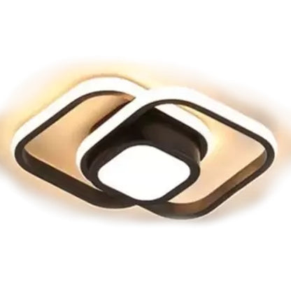 DUOFORM LED luster, 21W, 3 štvorce, studené/teplé/neutrálne svetlo, čierny