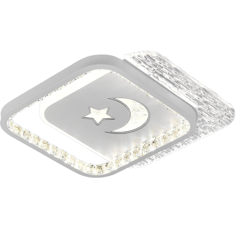 PERU LED luster 38W, 2 štvorce, studené/teplé/neutrálne svetlo, biely
