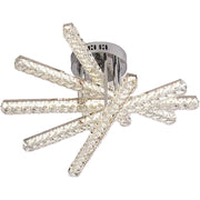 LED luster s diaľkovým ovládaním LUELLA 79W 5 Elements, Lineárny, Studené/Teplé/Neutrálne svetlo, Stmievateľné, Strieborný