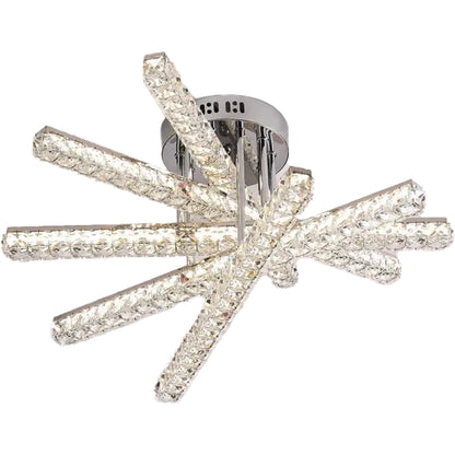 LED luster s diaľkovým ovládaním LUELLA 79W 5 Elements, Lineárny, Studené/Teplé/Neutrálne svetlo, Stmievateľné, Strieborný