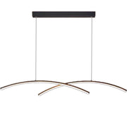 LED luster s diaľkovým ovládaním FLUIRA, 52W, studené/teplé/neutrálne svetlo, stmievateľné, čierny