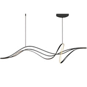 Závesný LED luster s diaľkovým ovládaním LIBRE, 42W, studené/teplé/neutrálne svetlo, stmievateľné, čierne, výškovo nastaviteľné