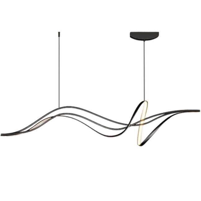 Závesný LED luster s diaľkovým ovládaním LIBRE, 42W, studené/teplé/neutrálne svetlo, stmievateľné, čierne, výškovo nastaviteľné