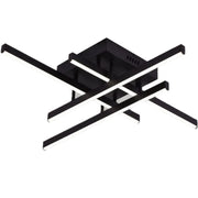 LED luster s diaľkovým ovládaním LINEX, 52W, 4 prvky, lineárny, studené/teplé/neutrálne svetlo, stmievateľné, čierny