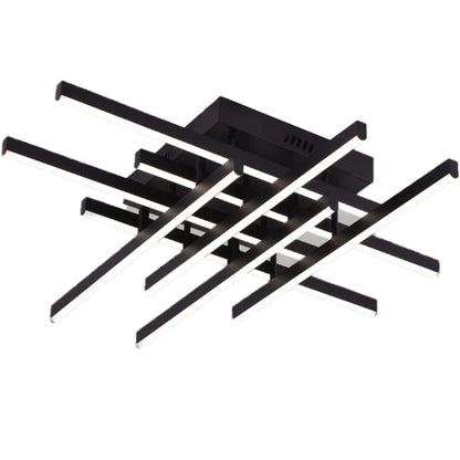 LED luster s diaľkovým ovládaním LINEX, 108W, 8 prvkov, studené/teplé/neutrálne svetlo, stmievateľné, čierny