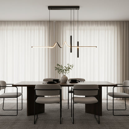 Závesný LED luster s diaľkovým ovládaním DANNA 35W, studené/teplé/neutrálne svetlo, stmievateľné, čierne, výškovo nastaviteľné
