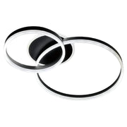 LED luster s diaľkovým ovládaním RINOVA 66W, 2 kruhy, studené/teplé/neutrálne svetlo, stmievateľné, čierny