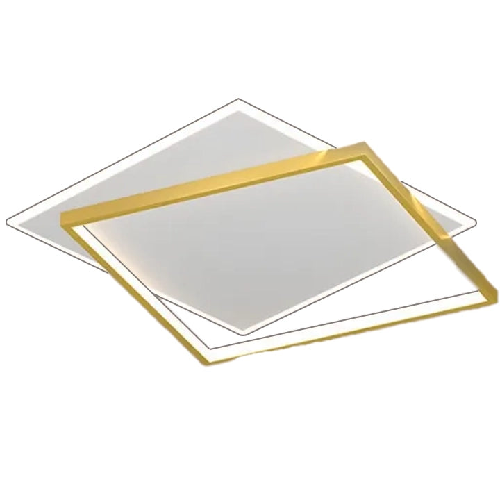 LED luster s diaľkovým ovládaním SOLARA 66W, 2 štvorce, studené/teplé/neutrálne svetlo, stmievateľné, biele zlato