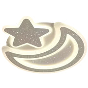 Nova LED luster s diaľkovým ovládaním, 89W, stmievateľný, v tvare mesiaca a hviezdy, biely