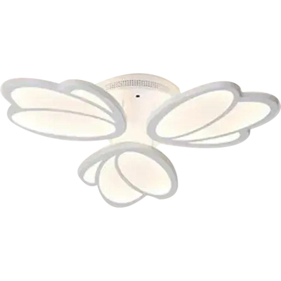 LED luster s diaľkovým ovládaním TULIP 45W, 3 okvetné lístky, studené/teplé/neutrálne svetlo, stmievateľné, biela