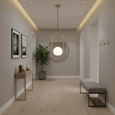 Loft Loft Gallery Modern, 1x E27, Zlatá biela, kov, nastaviteľná výška