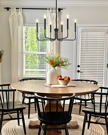 AVANT kovový luster, typ prívesku s ramenami, okrúhly, 6xE14, čierny