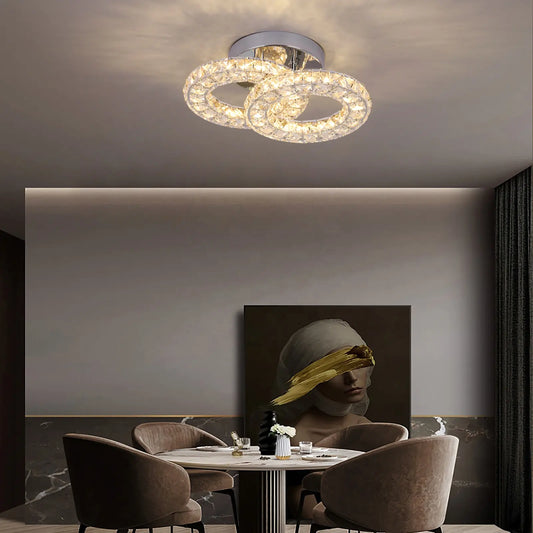 LED krištáľ LED LED s Zabinou 32W Chrome Diaľkovým ovládačom