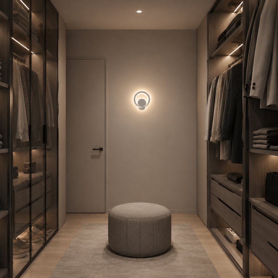 Naneste mestskú LED LED 19 W Round Light Cold/Warm/Neutra Acryl a White Metal