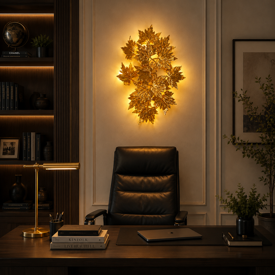 Dekoratívna nástenná lampa Margheritar 45 cm 3XG9 zlatá