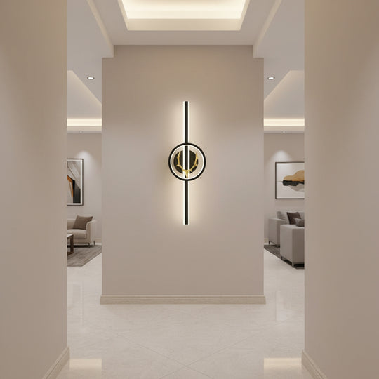 Dekoratívna LED lampa CERBOS, 42W, 60cm, teplé / neutrálne / studené svetlo, čierna, kov a akryl