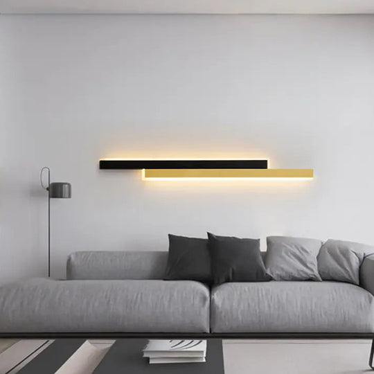LINIUS LED luster 29W, 2 prvky, lineárny, teplé/neutrálne/studené svetlo, zlatá čierna Vnútorné nástenné svietidlá Predvolený názov Alessandro Design