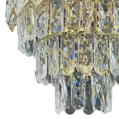 Crystal Luster Windsor Petito 3xe27, priemer 30 cm, lesklé zlato, nastaviteľná výška