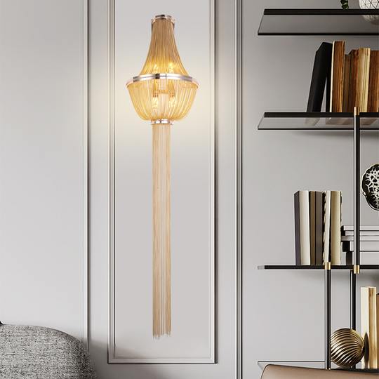 Nástenné svietidlo Aurora, 4xE14, Priemer 34 cm, Výška 150 cm, Zlato, Kov Vnútorné nástenné svietidlá Predvolený názov Alessandro Design