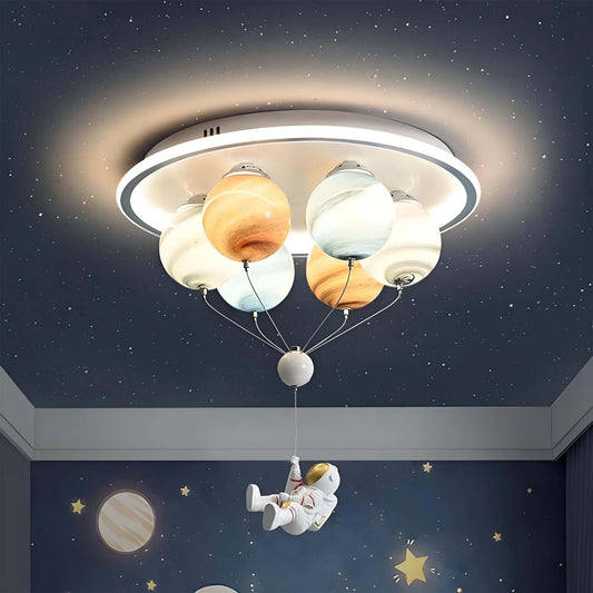 ASTRONAUT LED luster s diaľkovým ovládaním, 51W, studené/teplé/neutrálne svetlo, biela modrá