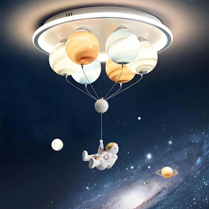 ASTRONAUT LED luster s diaľkovým ovládaním, 51W, studené/teplé/neutrálne svetlo, biela modrá