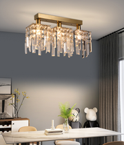 Krištáľový luster CC180/3GD, 3xE14, 35*6*9, IP20, zlato, krištáľ, železo, žiarovky nie sú súčasťou balenia