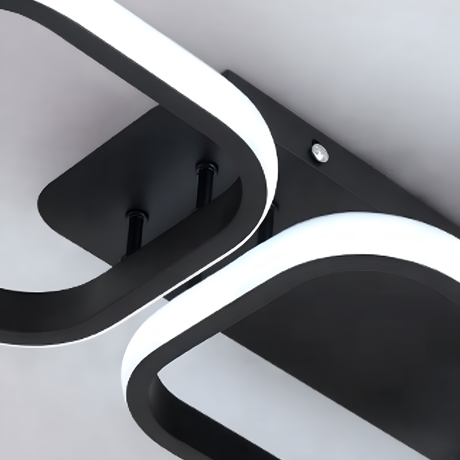 LED luster VERTEX 35W, 3 štvorcové, lineárny, studené/teplé/neutrálne svetlo, čierny