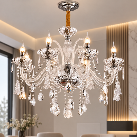 Krištáľový luster Regalis 11x E14, priemer 85 cm, lesklé zlato, nastaviteľná výška, kov a krištáľ