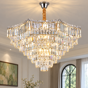ADAMA Regalis krištáľový luster, 14x E14, priemer 80 cm, lesklý chróm, nastaviteľná výška
