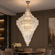 Krištáľový luster ADAMA Titania, 60x E14, priemer 135 cm, lesklý chróm, nastaviteľná výška