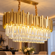Krištáľový luster BLOIS Regalis 10xE14, priemer 80cm, zlatý, nastaviteľná výška