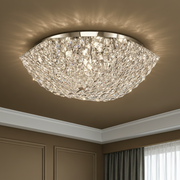 Candelabru Cristal QEQERTARSUAQ Magno, 9x E14, Diametru 60cm, Metal si Cristal, Crom Lucios