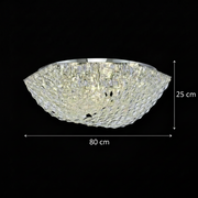 Candelabru Cristal QEQERTARSUAQ Regalis, 12x E14, Diametru 80cm, Metal si Cristal, Crom Lucios
