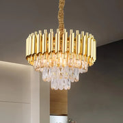 Candelabru Cristal VERSAILLES Nobile 5xE14, Diametru 40cm, Auriu, Inaltime Reglabila Candelabre Cristal Default Title Alessandro Design